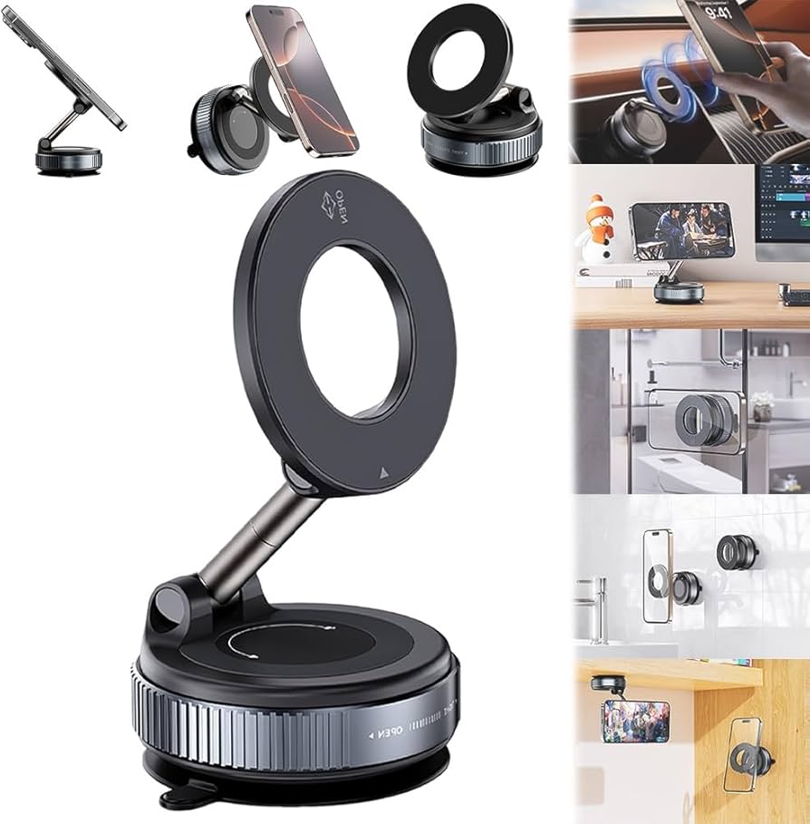 GLOWER STEPS MagGrip 360° 📱 – Strong Magnetic Phone Holder, Mounts Anywhere