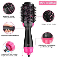 3-in-1 Hair Dryer Brush Glower Steps