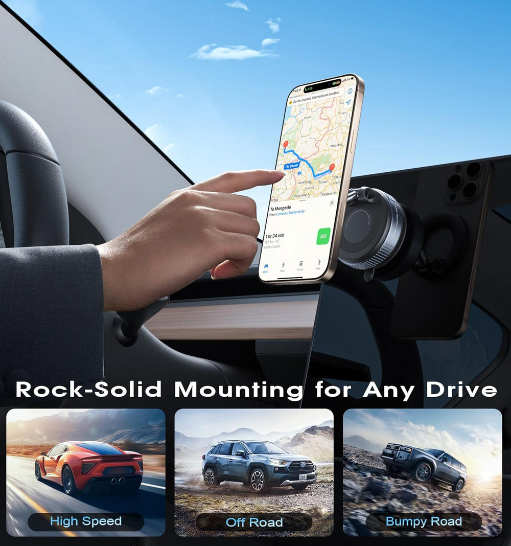GLOWER STEPS MagGrip 360° 📱 – Strong Magnetic Phone Holder, Mounts Anywhere