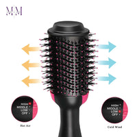 3-in-1 Hair Dryer Brush Glower Steps