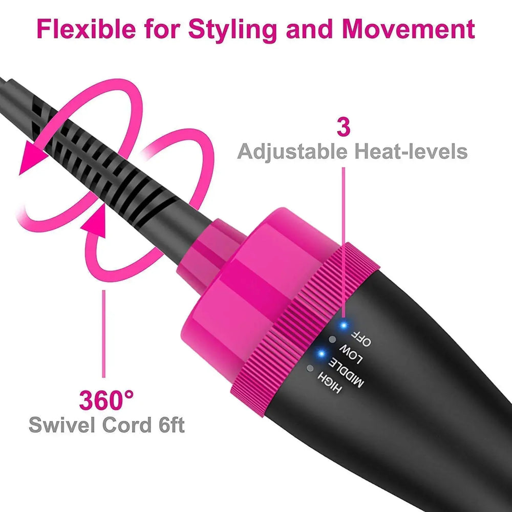 3-in-1 Hair Dryer Brush Glower Steps