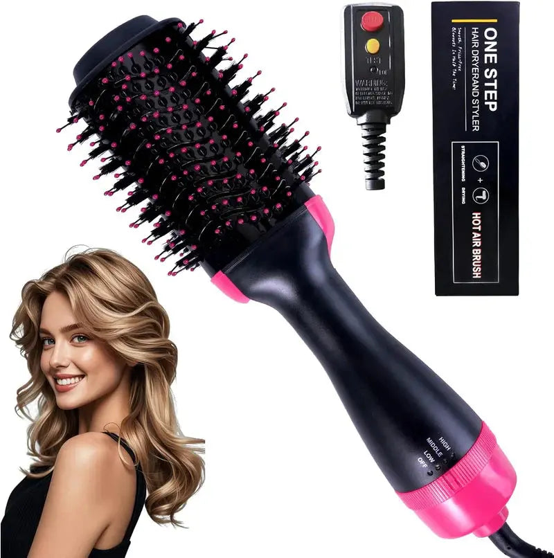3-in-1 Hair Dryer Brush Glower Steps