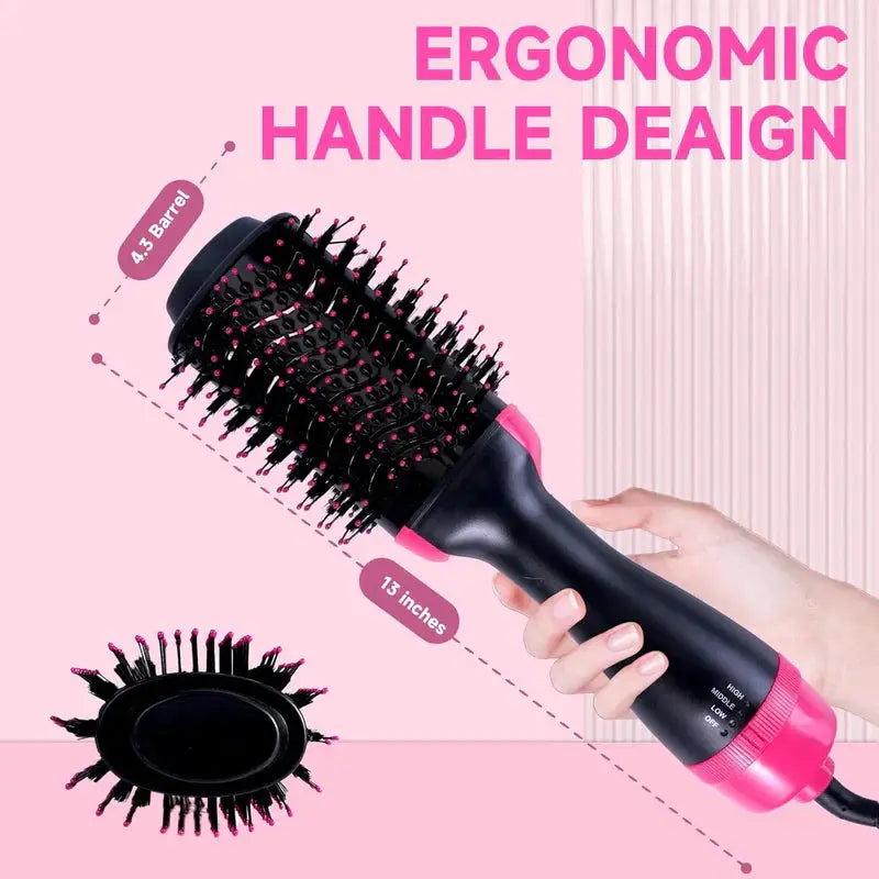 3-in-1 Hair Dryer Brush Glower Steps