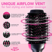 3-in-1 Hair Dryer Brush Glower Steps