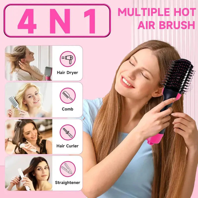 3-in-1 Hair Dryer Brush Glower Steps